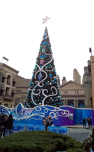 クリスマス一色のUSJ